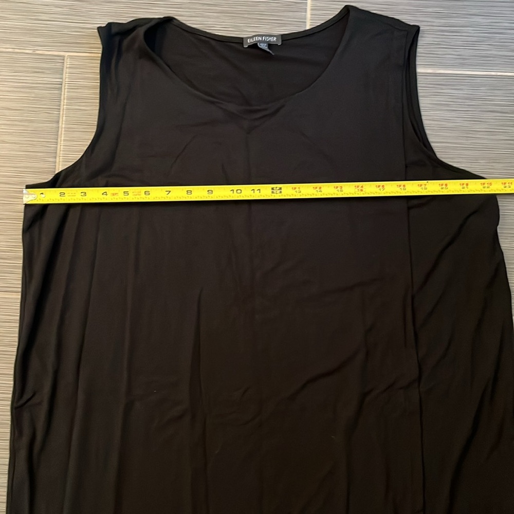 Eileen Fisher Sleeveless Crossover Jersey Dress Size XL Classic Comfort Casual - Picture 10 of 11
